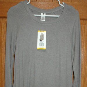 ACTIVE LIFE Women's M Silver Gray Active Sweater Shirt Retails $79 NWT NEW